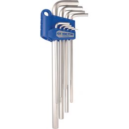 Hatszögkulcs készlet extra hosszú, colos AF1/16-3/8" 9 részes, collos, muanyag tartóban termék fő termékképe