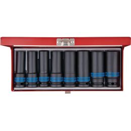 Dugókulcs készlet 1/2" gépi hosszú ( fém kazetta ) 12-23 mm L= 80 mm 8 részes 6 szög termék fő termékképe