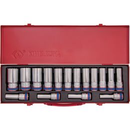 Dugókulcs készlet, hosszú 1/2" 12 szögu 10-32 mm L= 77 mm 16 részes termék fő termékképe