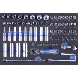 Modul Dugókulcs és bit készlet, vegyes 65 részes, EVA termék fő termékképe