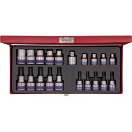 Dugó és rátúzokulcs készlet 1/2",3/8" fém tartóban TX, TX-E, 20 részes termék fő termékképe