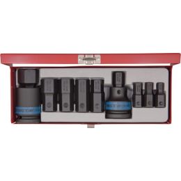 Hatszög bit készlet, 3/4"-s gépi adapterekkel 10-32 mm, 11 részes termék fő termékképe