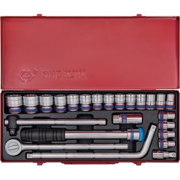 Dugókulcs készlet 1/2" ( fém kazetta ) 12 szög 10-32 mm 24 részes, 12 szög termék fő termékképe