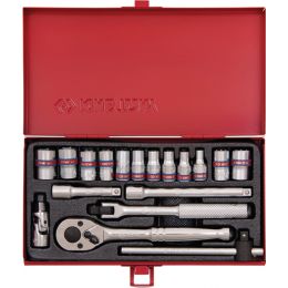 Dugókulcs készlet 1/4" ( fém kazetta ) colos AF5/32-3/8" 12 szügu, 18 részes termék fő termékképe