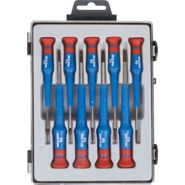 Muszerész csavarhúzó készlet, lapos 0,8-4,0 mm 9 részes termék fő termékképe