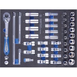 Modul Dugókulcs készlet 3/8", 6 szög 10-22 mm, 44 részes, EVA termék fő termékképe