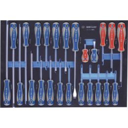 MODUL Csavarhúzó készlet, lapos+PH+TX, kétk.nyél 24 részes termék fő termékképe