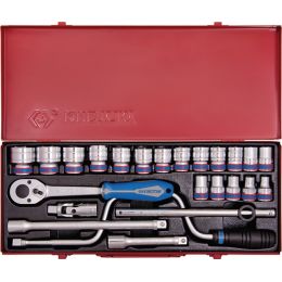 Dugókulcs készlet 1/2" ( fém kazetta ) 10-32 mm L= 38 mm 24 részes termék fő termékképe