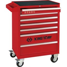 Szervízkocsi üres, erosített kivitel, piros 670x460x812(+148)mm, 7 fiókkal termék fő termékképe