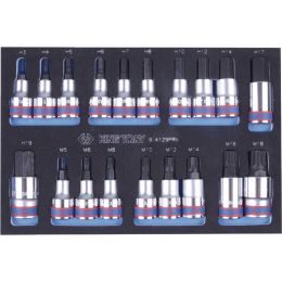 Modul Rátuzokulcs 1/2" készlet 19 részes,  hatszög, XZN, furatos XZN termék fő termékképe