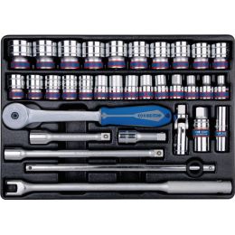 Modul Dugókulcs készlet, 1/2", 6 szög 8-32 mm,  33 részes termék fő termékképe