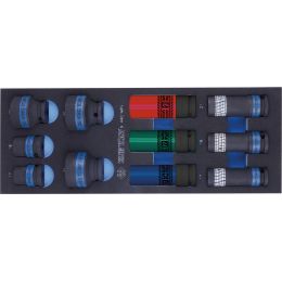 Modul Gépi dugókulcs készlet, 1/2", gépkocsikhoz 17-36 mm, 11 részes termék fő termékképe