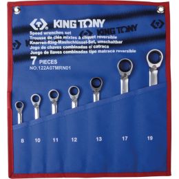 Csillag-villáskulcs készlet, racsnis 8-19 mm 7 részes termék fő termékképe