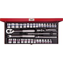 Dugókulcs készlet 3/8" ( fém kazetta ) 12 szögu M6-22 mm, 1/4"-7/8" 36 részes termék fő termékképe