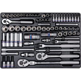 Modul Dugó és rátuzokulcs készlet, 1/4"+3/8" 75 részes termék fő termékképe