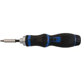 Bit készlet, 1/4", csavarhúzó nyélben, racsnis FL, PH, PZ, 9 részes termék fő termékképe