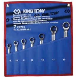 Csillag-villáskulcs készlet, racsnis 8-19 mm 7 részes termék fő termékképe