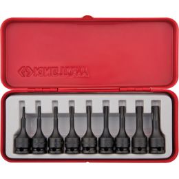 Rátuzokulcs készlet TORX, hosszú, gépi 3/8" TX10-TX50 L=55 mm 8 részes termék fő termékképe