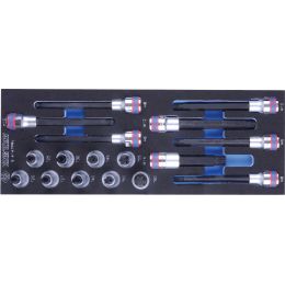 Modul Rátuzokulcs készlet, 1/2", hatszög+XZN+TX 17 részes termék fő termékképe