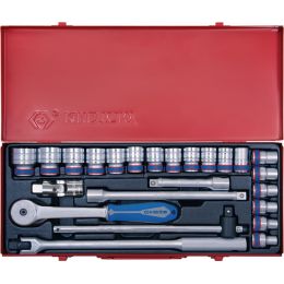 Dugókulcs készlet 1/2" ( fém kazetta ) 8-32 mm 24 részes, 12 szög termék fő termékképe