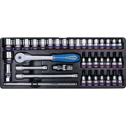 Modul Dugókulcs és rátuzokulcs készlet, 1/2" 10-32 mm, 38 részes termék fő termékképe