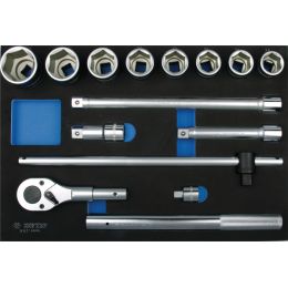 Modul Dugókulcs készlet, 3/4", 6 szög 33-50 mm, 14 részes termék fő termékképe