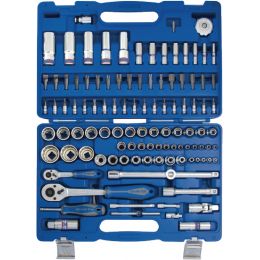 Dugó és rátúzokulcs készlet 1/2",1/4" 110 részes, muanyag kofferben termék fő termékképe