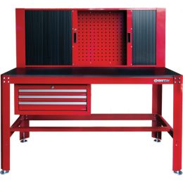 Munkapad 3 fiókokkal, szekrényes hátfallal 1565x766x1403 termék fő termékképe