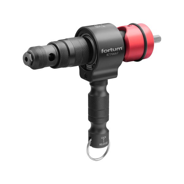 adapter klt. fúrógéphez, 2 az 1-ben, popszegecsekhez és POP-NUT szegecsanyákhoz, 15 db, FORTUM termék fő termékképe