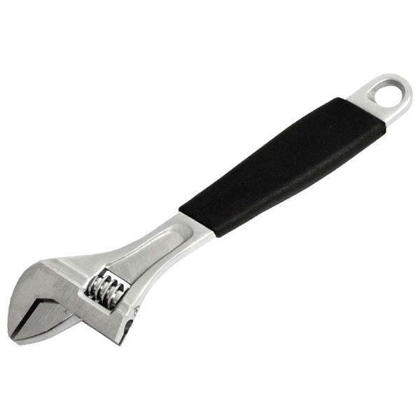 állítható villáskulcs 250×30mm, 10", mm-es beosztás, gumírozott nyél termék fő termékképe