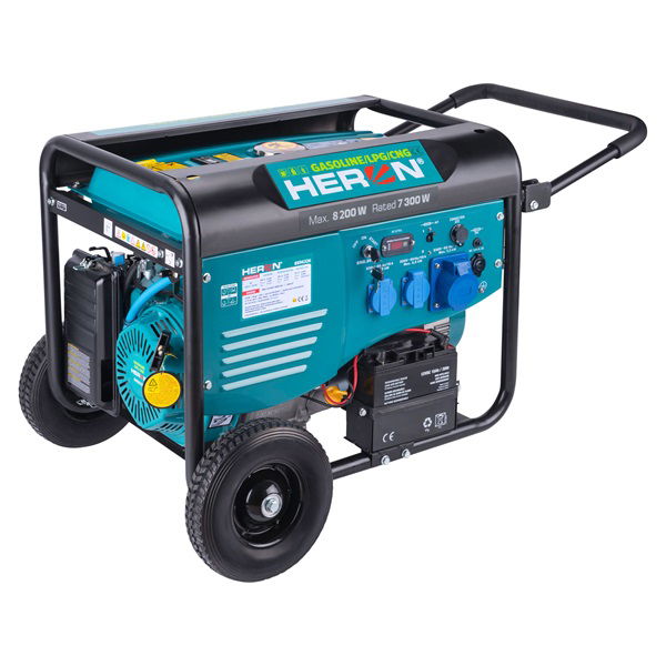 Benzin-gázmotoros áramfejlesztő, 8000 VA, 230 V, ATS előkészítéssel termék fő termékképe