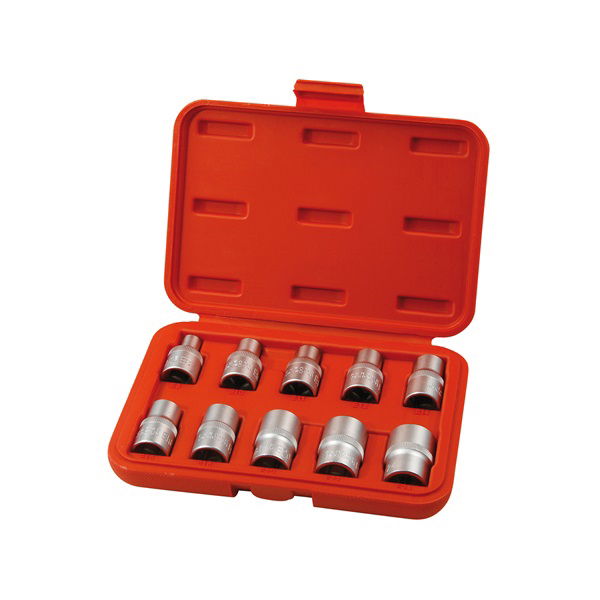 bitdugófej klt. belső, 10db, TORX,  1/2"×38mm (E8-10-11-12-14-16-18-20-22-24), CrV/S2 termék fő termékképe