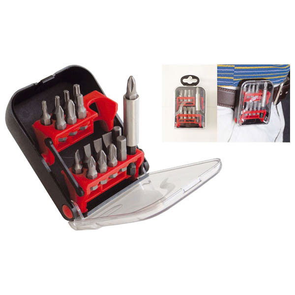 bit klt., CV., övre akasztható ; 17db PZ,PH,lapos,torx + rozsdamentes bittartó termék fő termékképe