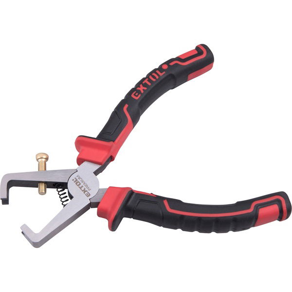 blankoló fogó; 160mm,  duál  vörös/fekete TPR nyél, akasztós szerszámtartó termék fő termékképe