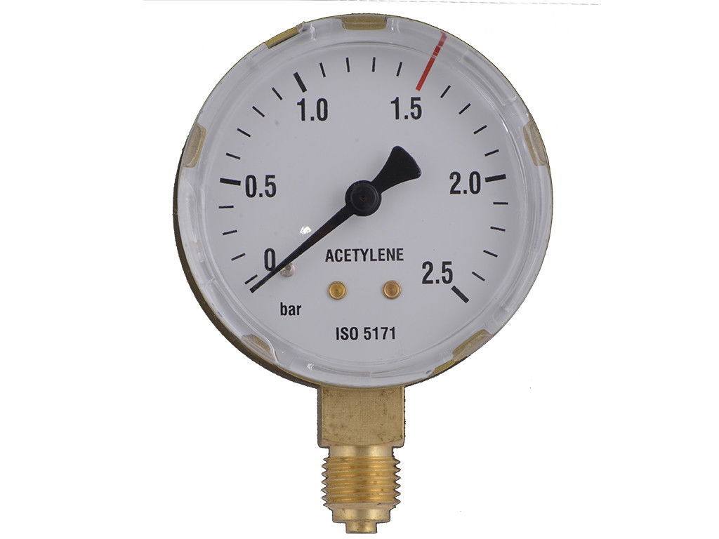 Manométer acetilén 2.5/1.5 bar 63mm termék fő termékképe