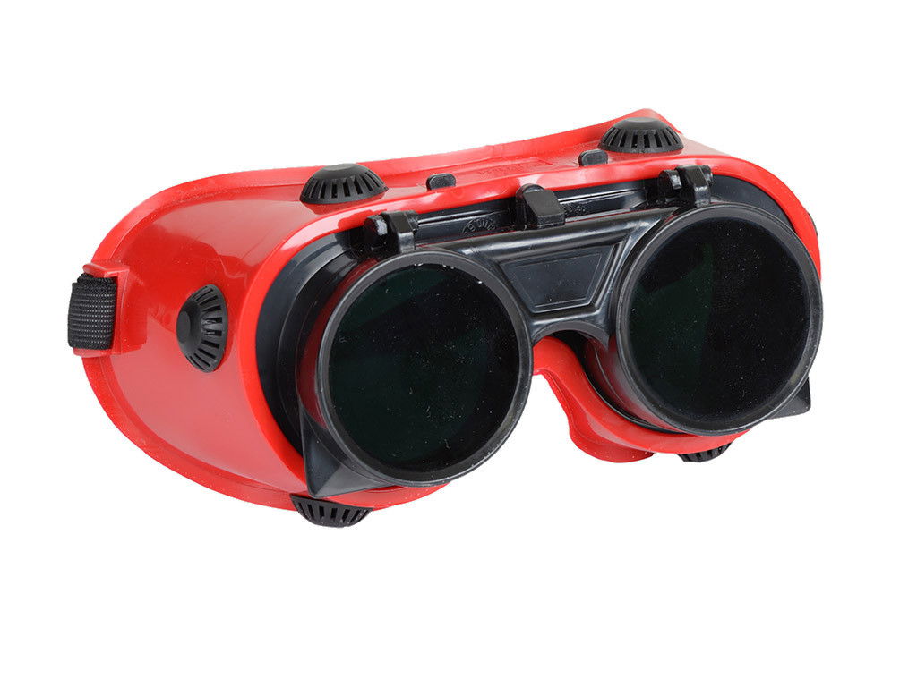 Lánghegesztő védőszemüveg felnyitható műanyag DIN5 (piros) termék fő termékképe