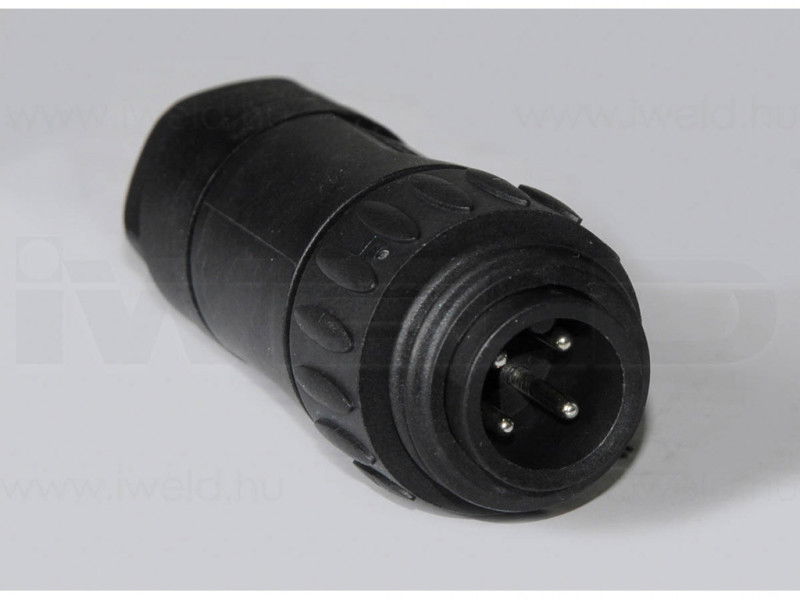 4 pólusú vezérlő csatlakozó dugó (fekete, műanyag) termék fő termékképe