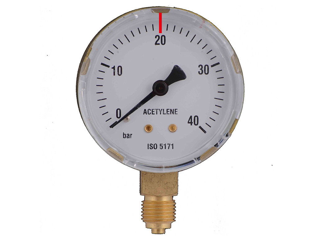 Manométer acetilén 40/20 bar 63mm termék fő termékképe