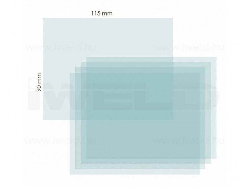 S998C külső védőplexi Aut. heg. fejpajzshoz (90X115mm) termék fő termékképe