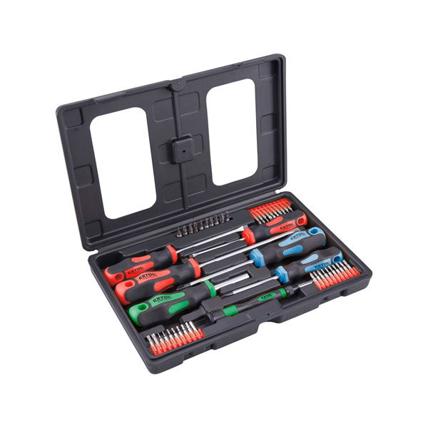 csavarhúzó és BIT klt., 47 db; lapos: 5,5×38, 5,5×100, 6,5×125mm és 8×150mm, PH1×75, PH2×38 és PH2×125, CV., műanyag tar termék fő termékképe