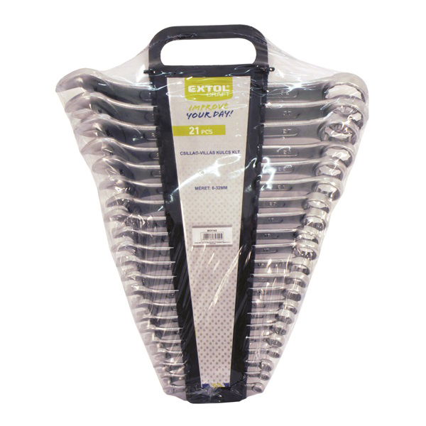 csillag-villás kulcs klt., W.S.; műanyag tartóban ; 21db, 6-32mm termék fő termékképe