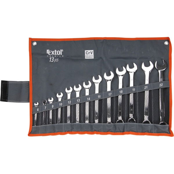 csillag-villás kulcs klt., CrV., elliptikus, vászon tartóban ; 13db, 6-22mm termék fő termékképe