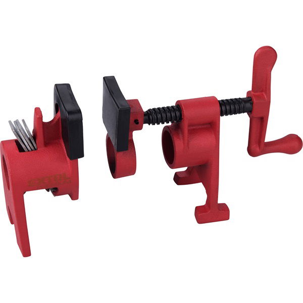 csőtengelyes szorító (táblásító / csavaros asztalos csőszorító) , 1/2", acél termék fő termékképe