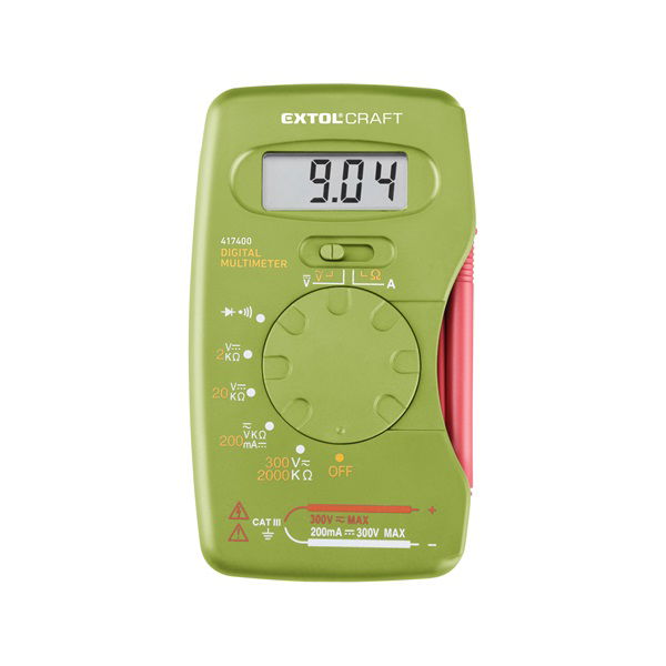 digitális multiméter; Amper/Volt/Ohm mérő, hangjelző funkcióval, CE, 1 db 9V elem termék fő termékképe