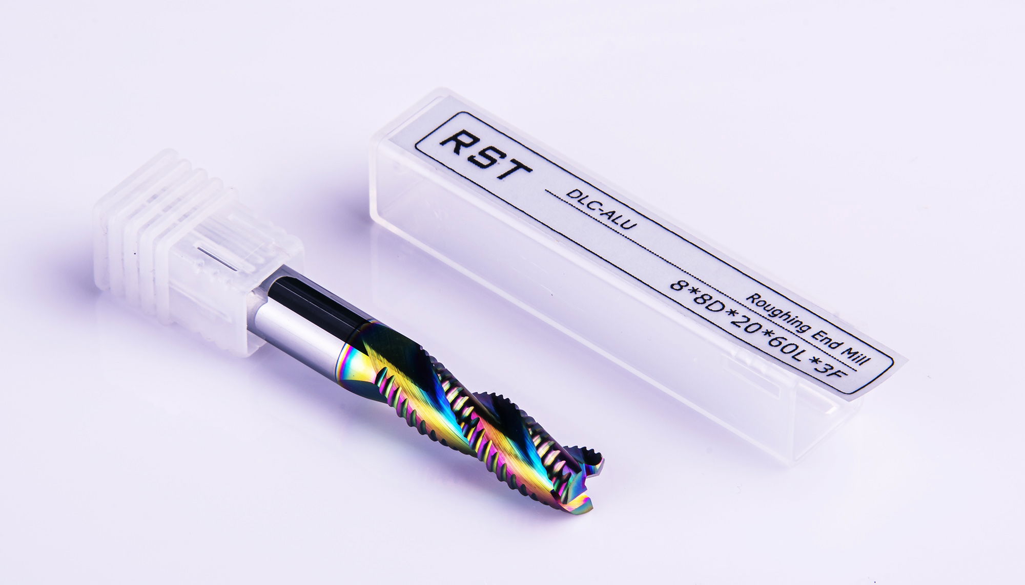 8 mm 3 élű keményfém alumínium maró - DLC bevonat - nagyoló termék fő termékképe