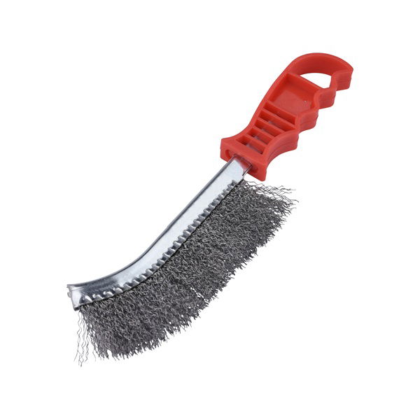 drótkefe hajlított, műanyag nyél; acél, 24cm, 30mm szálhossz termék fő termékképe