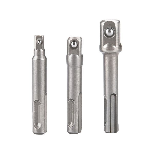 dugókulcs adapter készlet 3db-os; 1/4" - 3/8" - 1/2", befogás: SDS Plus, Cr.V. termék fő termékképe
