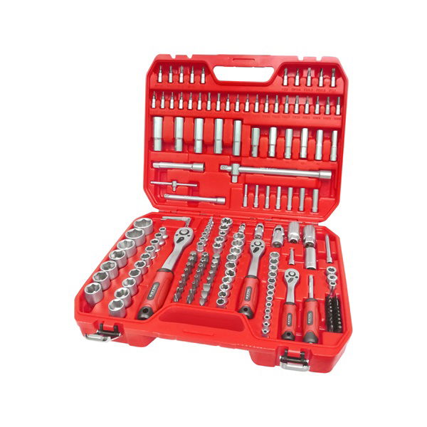 dugókulcs klt., CV., racsnis 45fog ; 1/4", 3/8" és 1/2", 172db, műanyag koffer termék fő termékképe