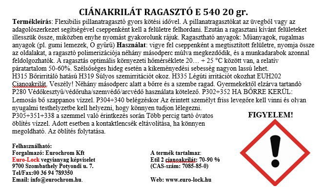 Pillanatragasztó univerzális 3 gr termék fő termékképe