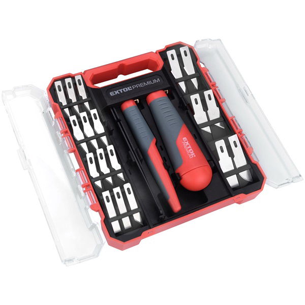 faragó kések klt., 21 db, csipesszel, műanyag dobozban termék fő termékképe